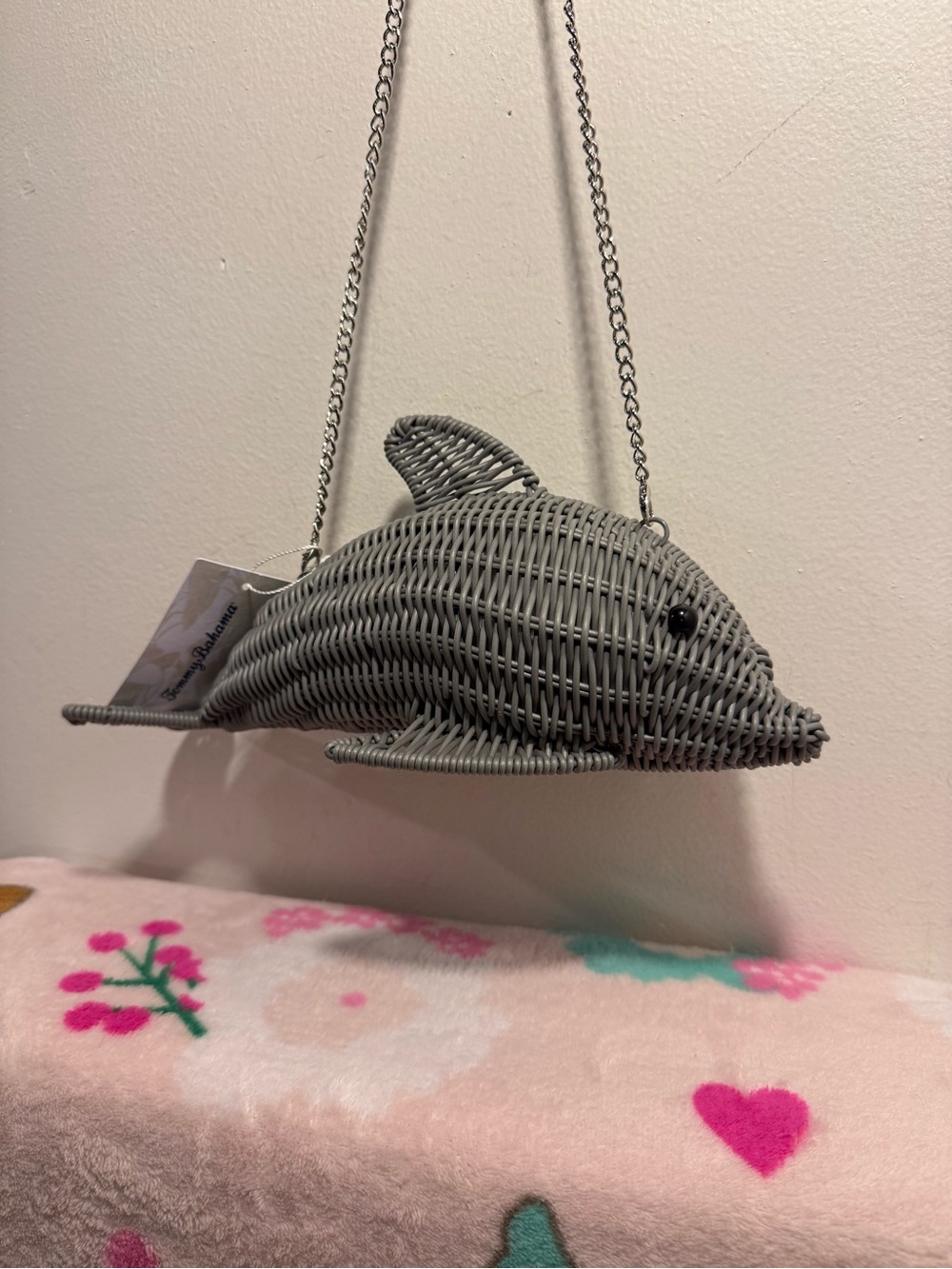 Tommy Bahama Dolphin Wicker Purse NWT